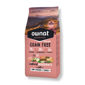 Ownat Prime 無穀物小型犬雞肉火雞糧 3kg
