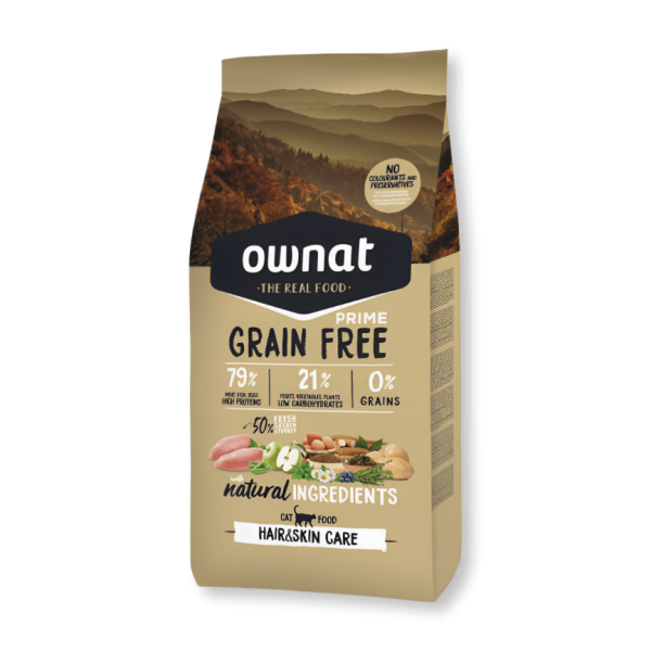Ownat Prime 皮毛健康雞肉火雞全貓糧 1kg