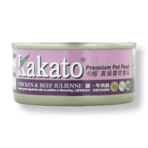 Kakato 雞,牛肉絲罐頭 70g