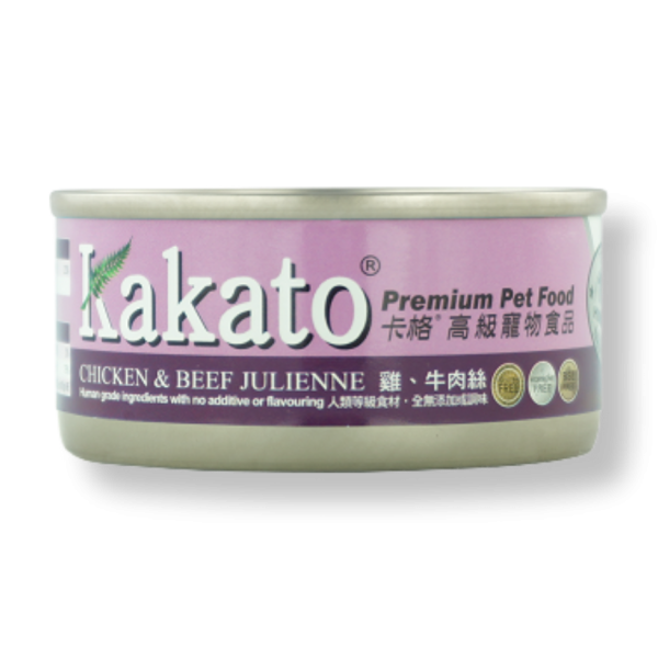 Kakato 雞,牛肉絲罐頭 70g