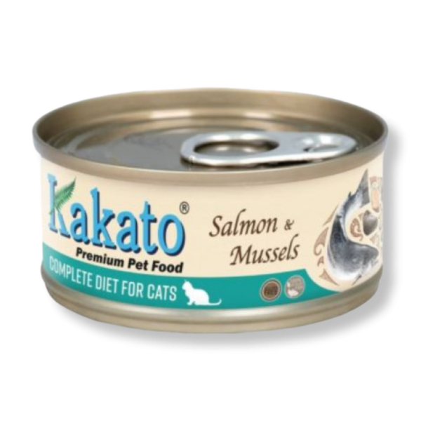 kakato 三文魚+翡翠胎貝主食罐 70g