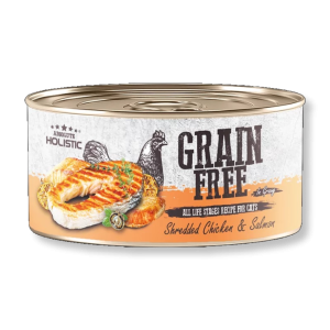 Absolute Holistic 無穀物雞絲+三文魚罐頭 80g