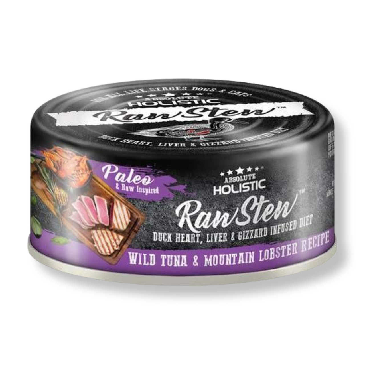 Absolute holistic 鴨+野生白肉金槍魚+龍蝦罐頭 80g