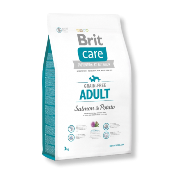 Brit care 無穀物三文魚成犬糧 3kg