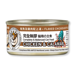 貓犬王 魷魚及雞肉肉絲湯罐 80g