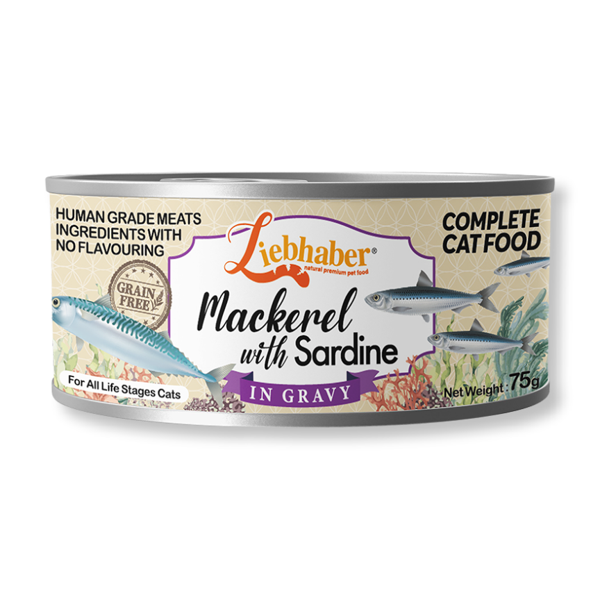 Liebhaber 鯖魚沙甸全貓罐75g