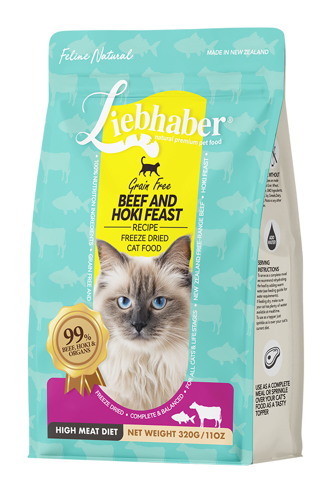 Liebhaber 牛肉配鱈魚凍乾貓糧 320g