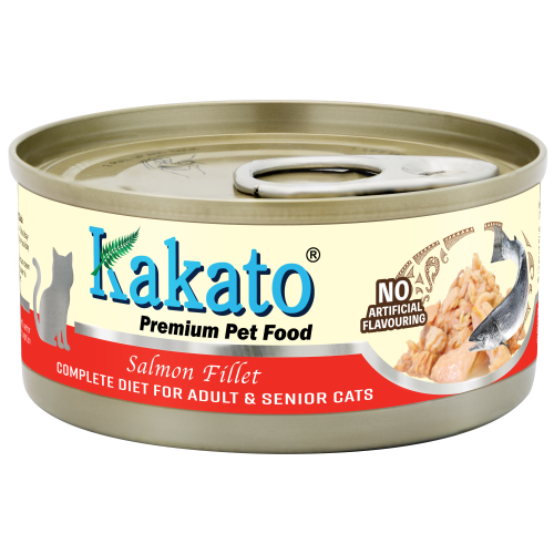 Kakato 成貓,高齡貓三文魚主食罐 70g