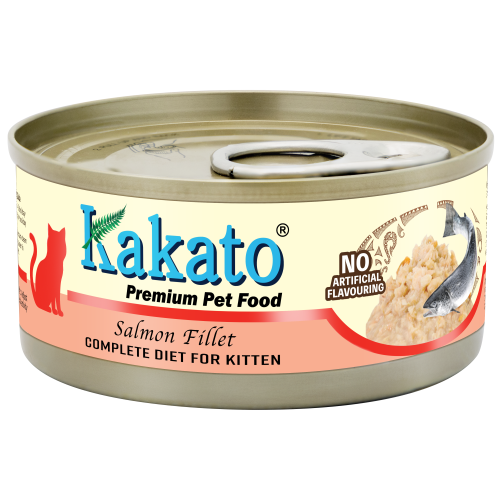 Kakato 幼貓三文魚主食罐 70g